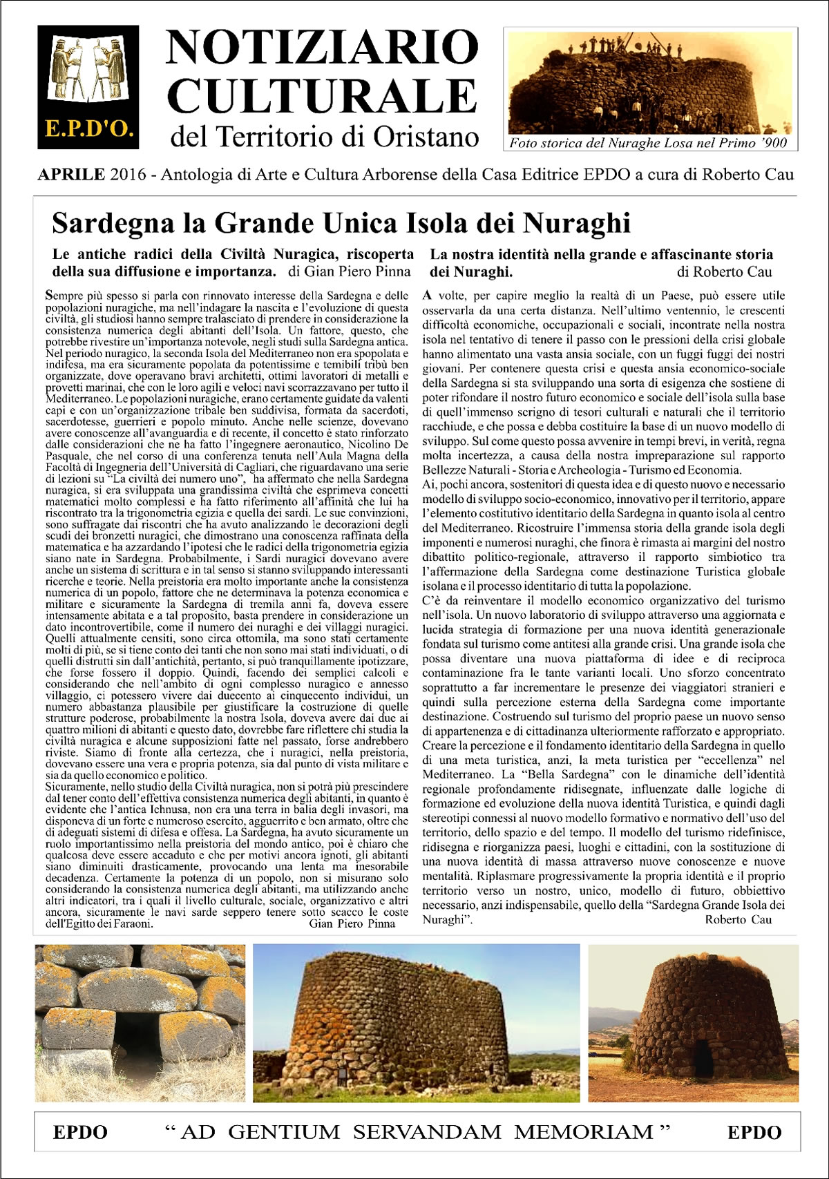 Notiziario Culturale EPDO - Oristano